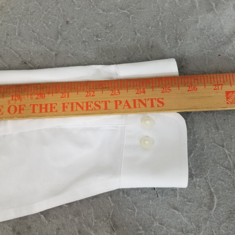 Brooks Brothers Shirt Button Down Mens L White Oxford Long Sleeve Thick Cotton - Picture 9 of 10